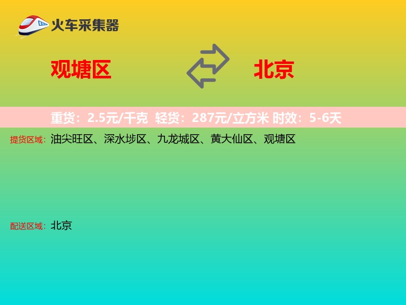 观塘区到北京长途搬家