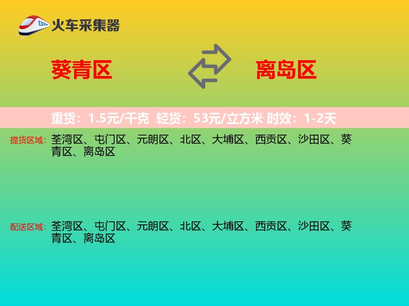 葵青区到离岛区物流专线