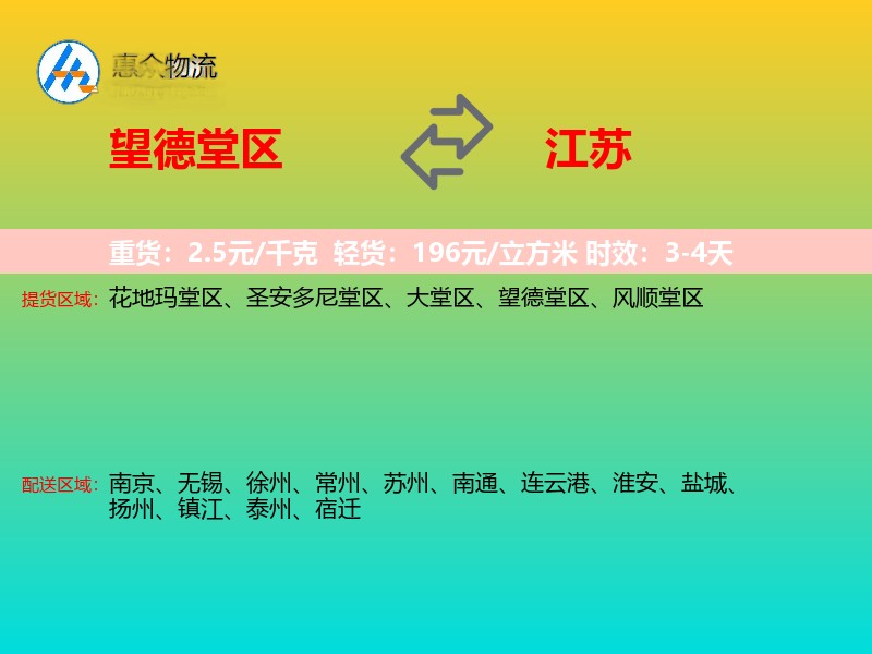 望德堂区到江苏长途搬家